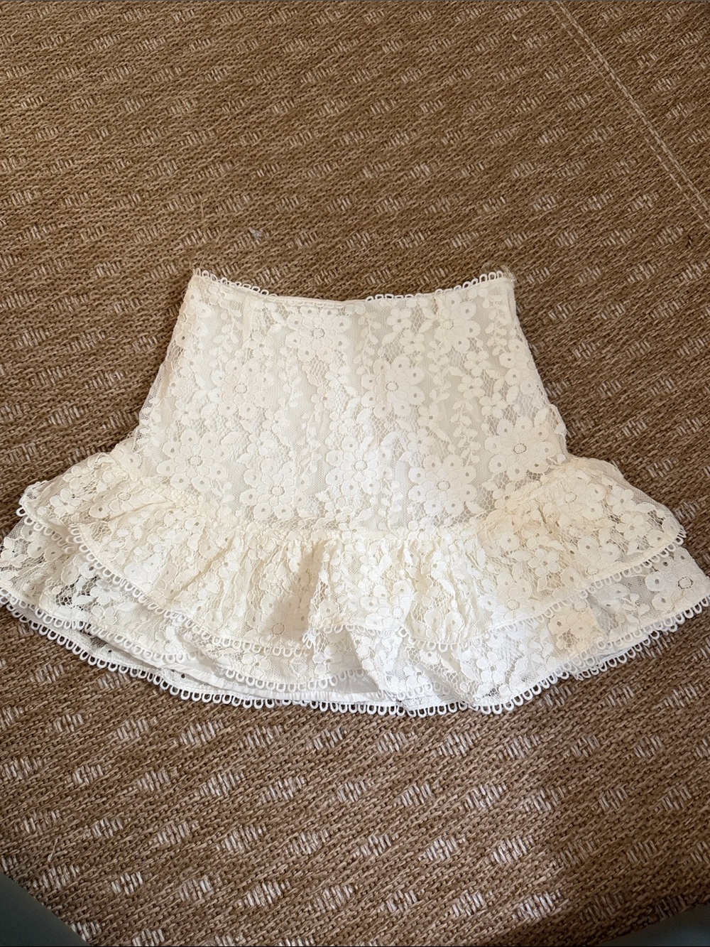Floral Lace Ruffle Mini Skirt - Picture 5 of 5